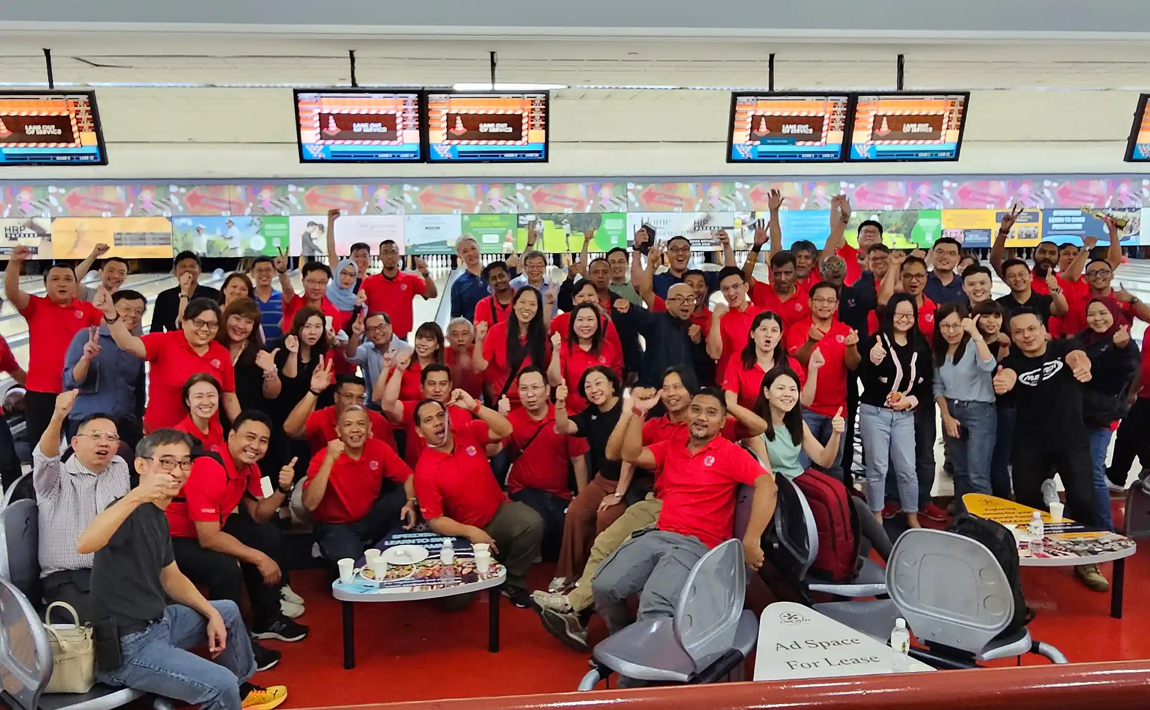 NTUC Club Quadrennial Report - Bowling Day for SP Group at Orchid Bowl