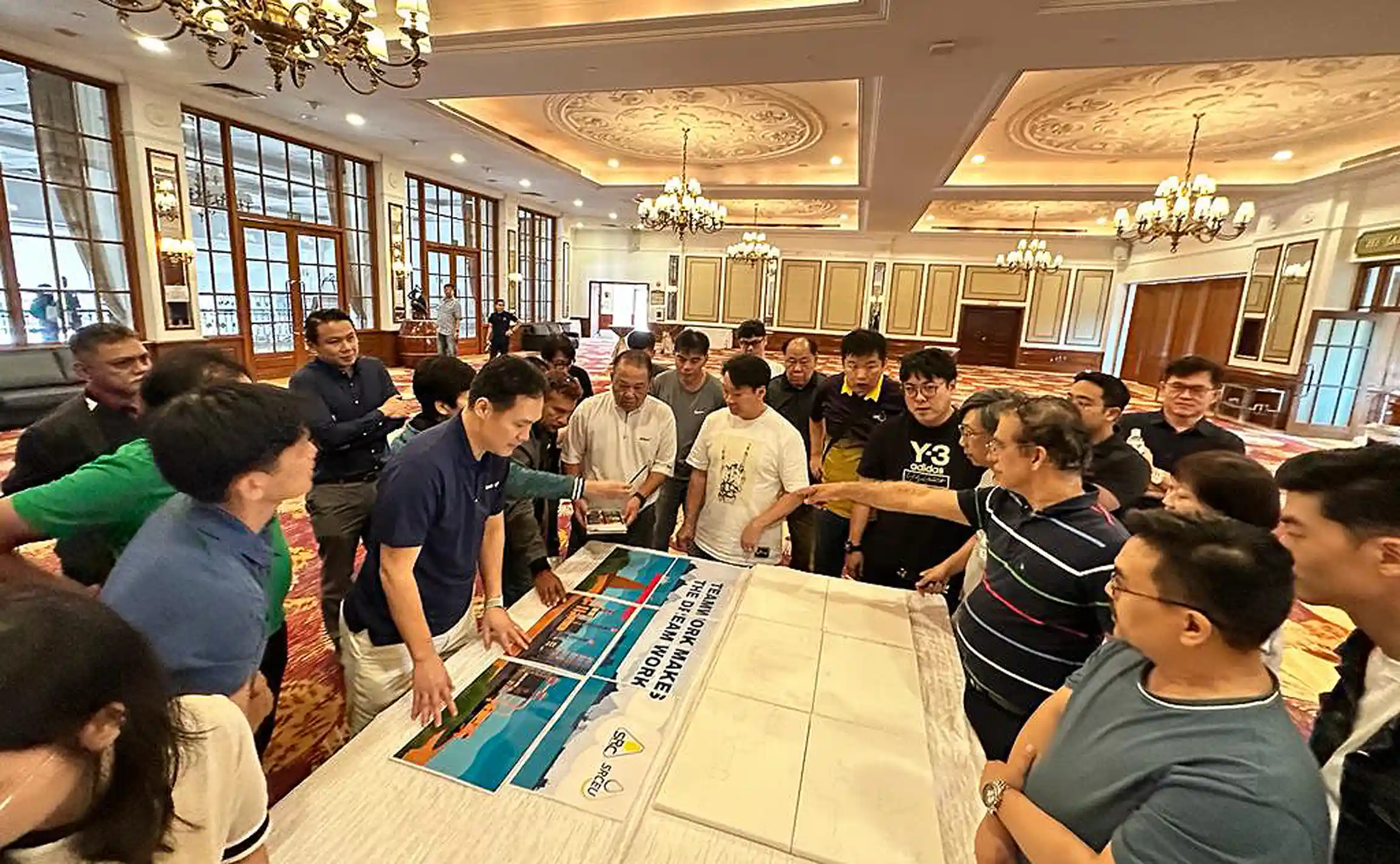 NTUC Club Quadrennial Report - Team bonding event for Singapore Refining Company Employees' Union at Orchid Country Club
